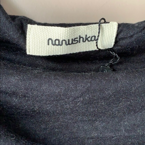 NWT Nanushka black poncho sz lg - Picture 3 of 6